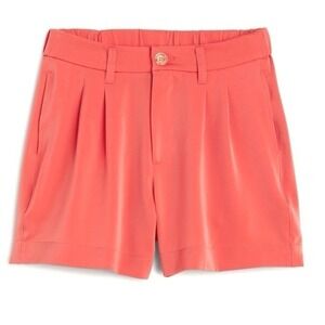 Stitch Fix One 5 One Ava Orange Satin Dressy‎ Shorts Size Small